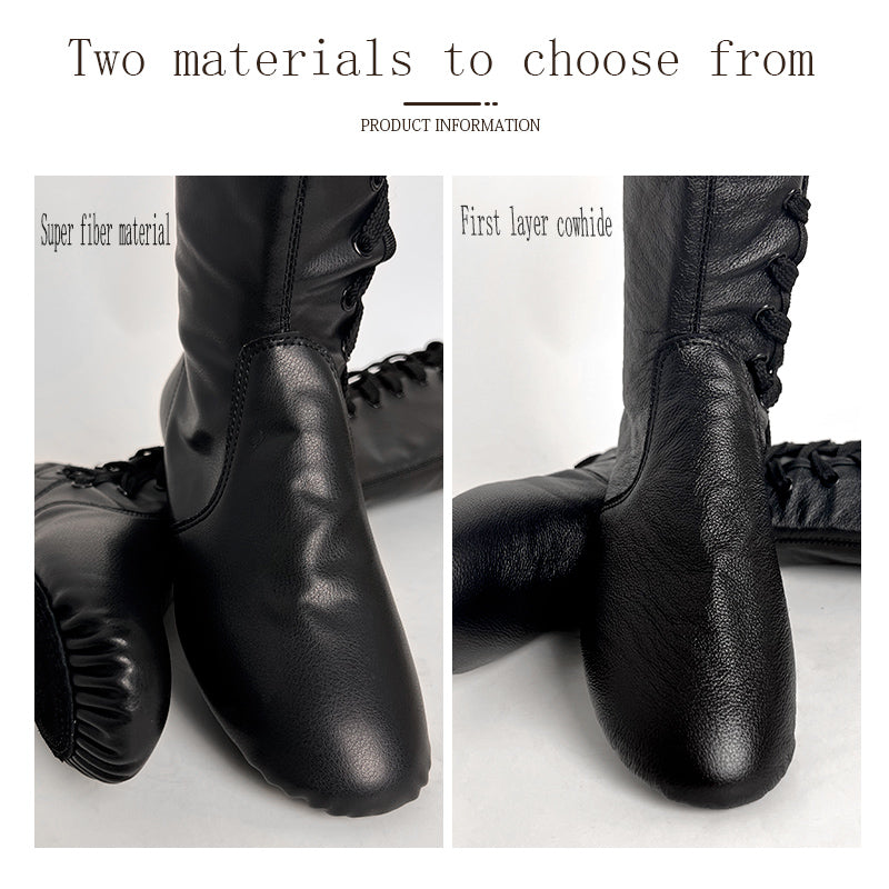 Botas de personagem Yalisidai N500 sem padrão com fita e zíper de couro de vaca podem ser personalizadas