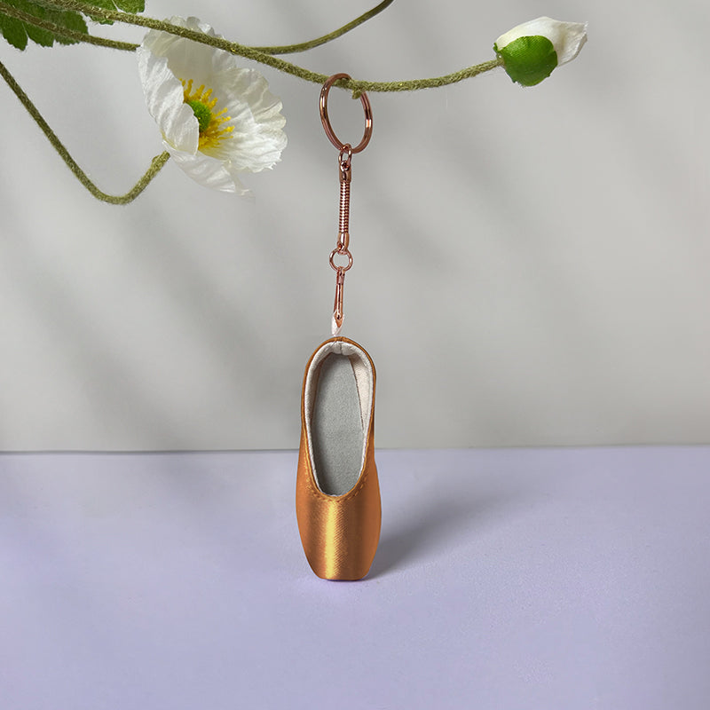 yalisidai pointe shoes keychain Golden_brown