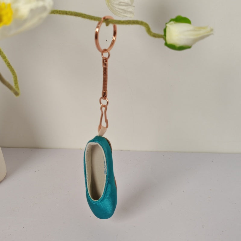 yalisidai pointe shoes keychain Peacock_Blue