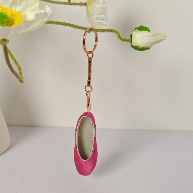 yalisidai pointe shoes keychain Rose_Red